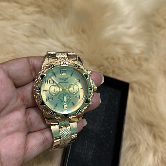 Gold Tone Rope Detail Metal Quartz Style Men’s Watch - Picture 3 of 6